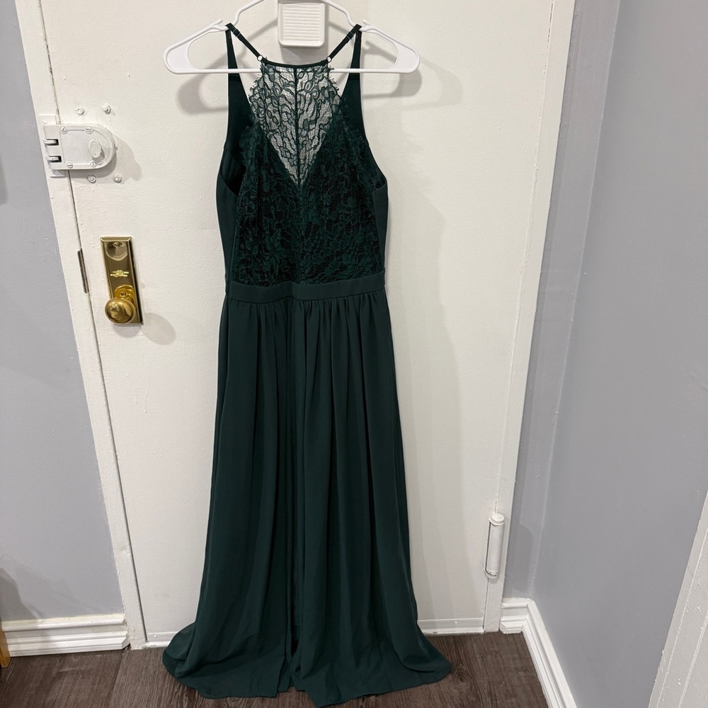 Lulus Green Lace A-Line Maxi Dress - Picture 2 of 13